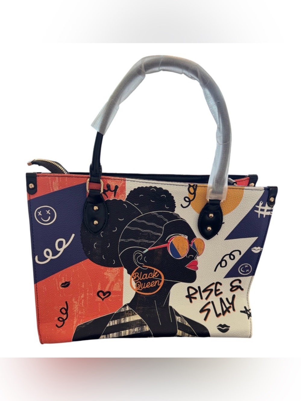 Black Queen AFROYLA "SANAA" SALT POP
LEATHER HANDBAG - Picture 2 of 6